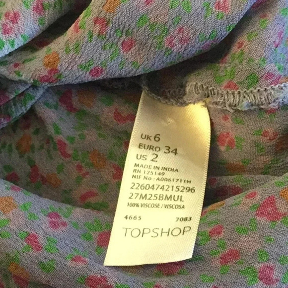 Topshop Ombré Floral Mini Print Skirt - Picture 8 of 8